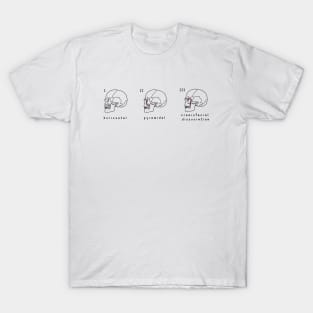 Hand Drawn Le Fort Facial Fractures Sagittal Plane T-Shirt